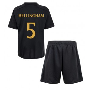 Real Madrid Jude Bellingham #5 Tredjedraktsett Barn 2023-24 Kortermet (+ Korte bukser)